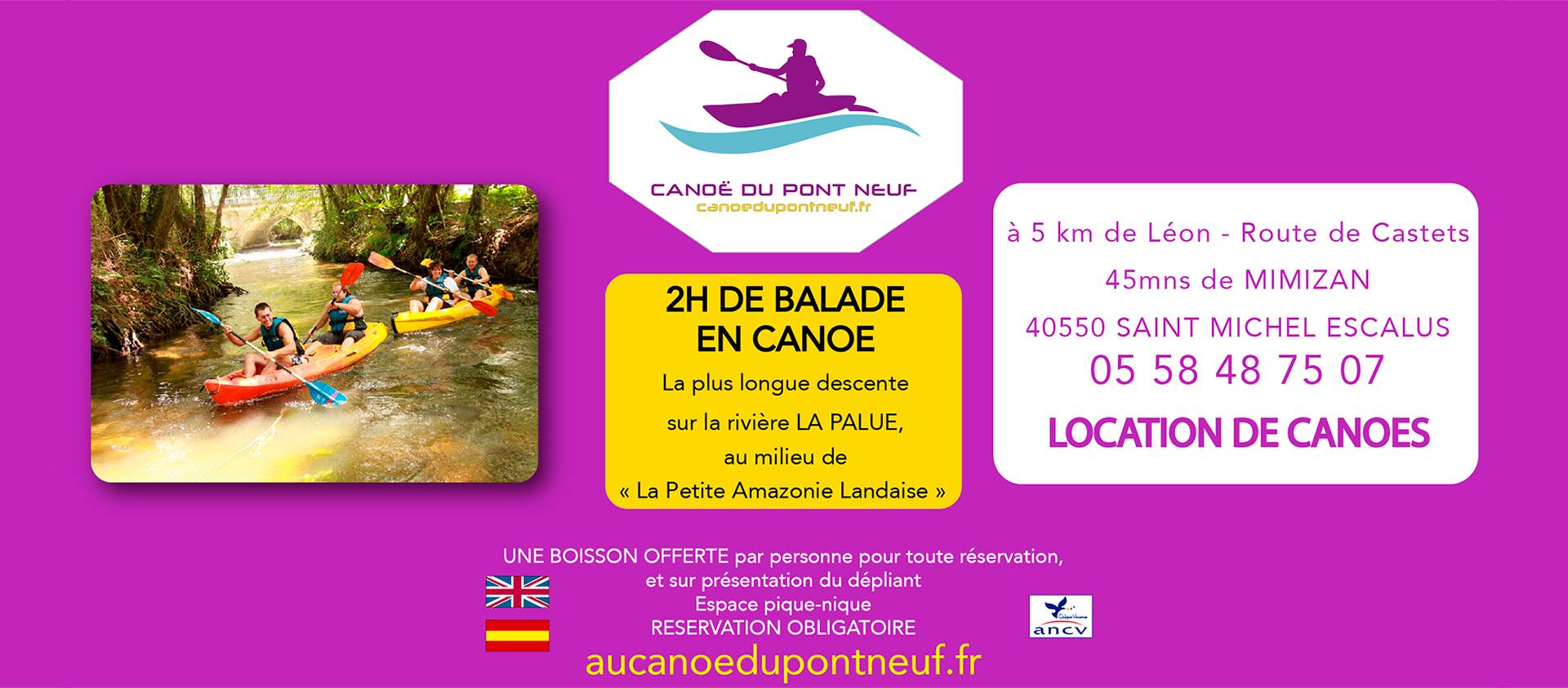 Canoë du Pont Neuf : Kayak dans les Landes